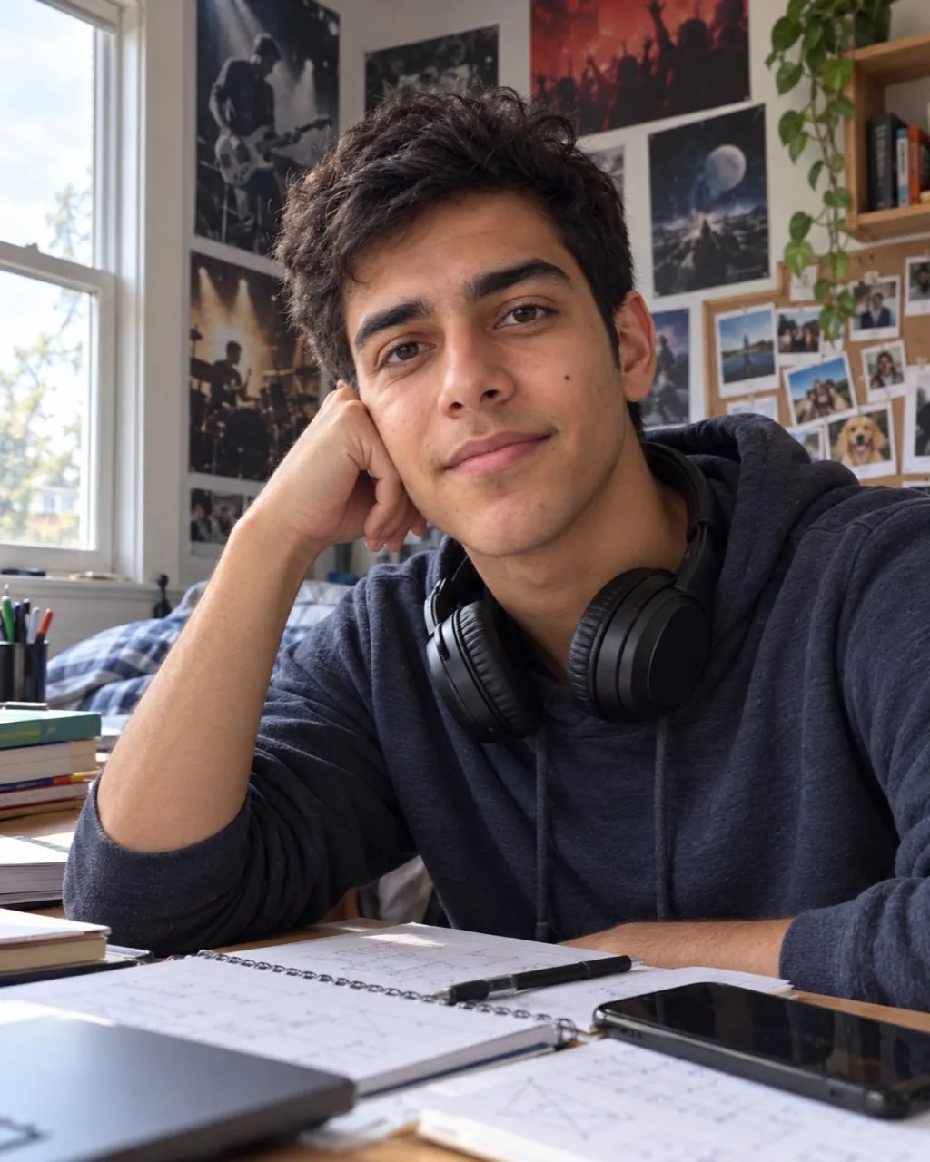 Age progression photoshoot sample: Bedroom desk