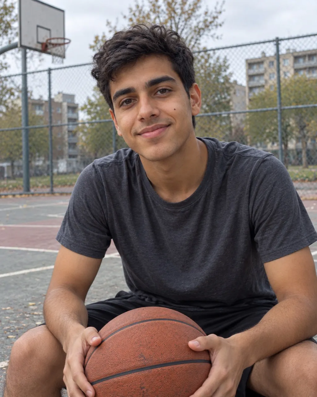 Age progression photoshoot sample: Basketball court