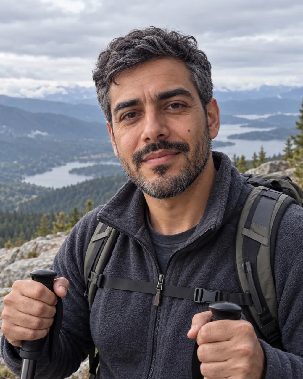 Age progression photoshoot sample: Mountain trail