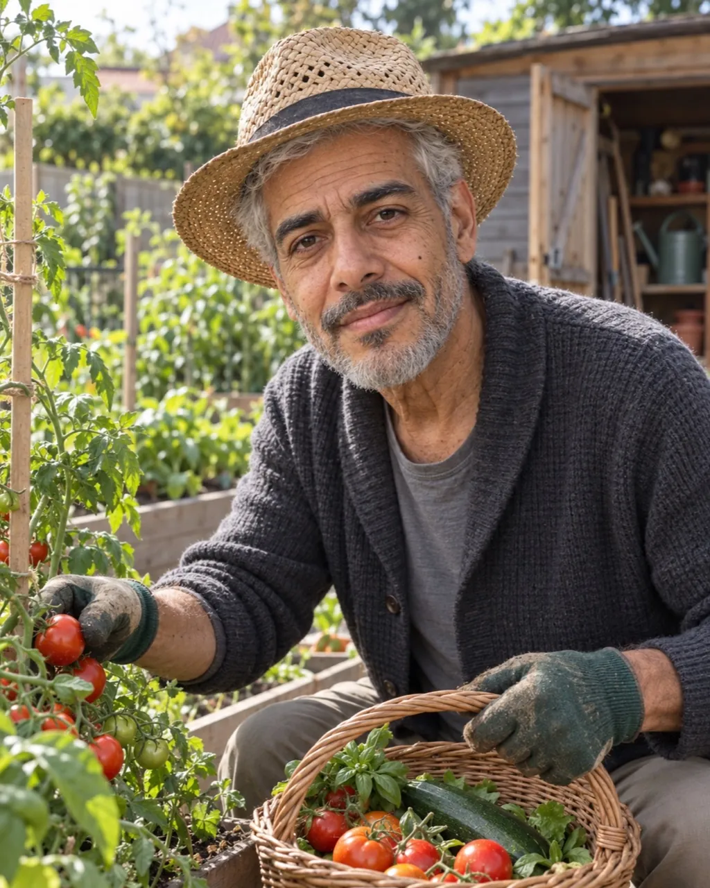 Age progression photoshoot sample: Vegetable garden