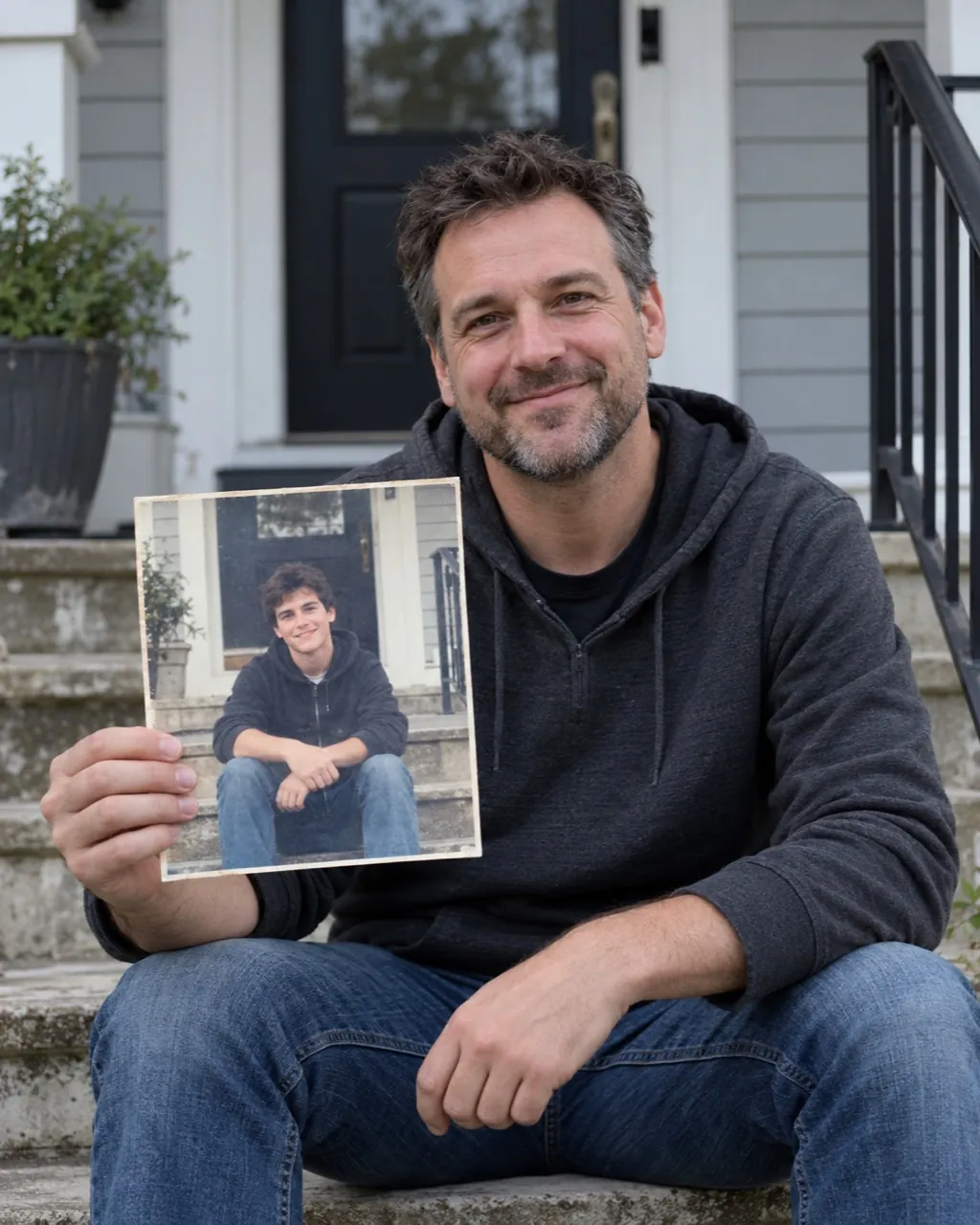 Age progression photoshoot idea: recreate an old photo