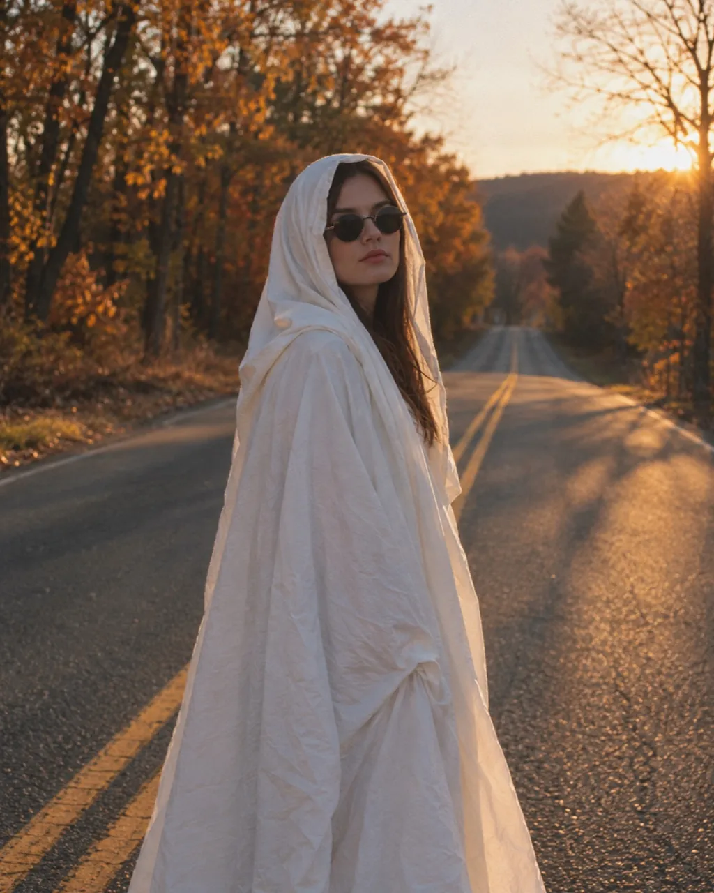 Ghost photoshoot sample: Empty road