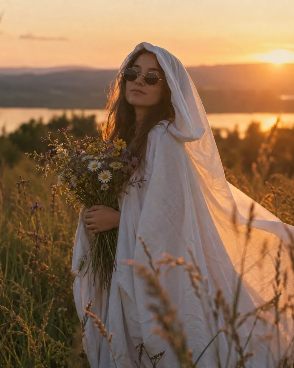 Ghost photoshoot sample: Wildflower field