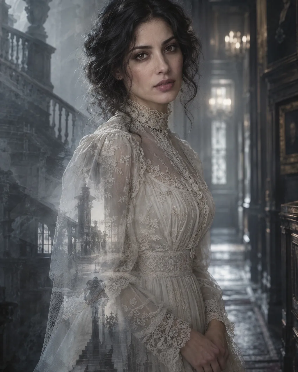Halloween photoshoot sample: Victorian ghost