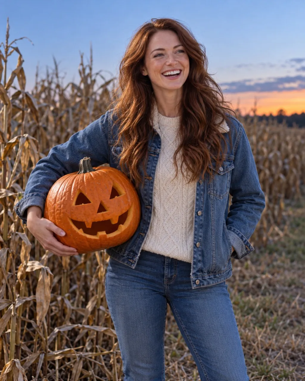 Pumpkin photoshoot sample: Head under arm