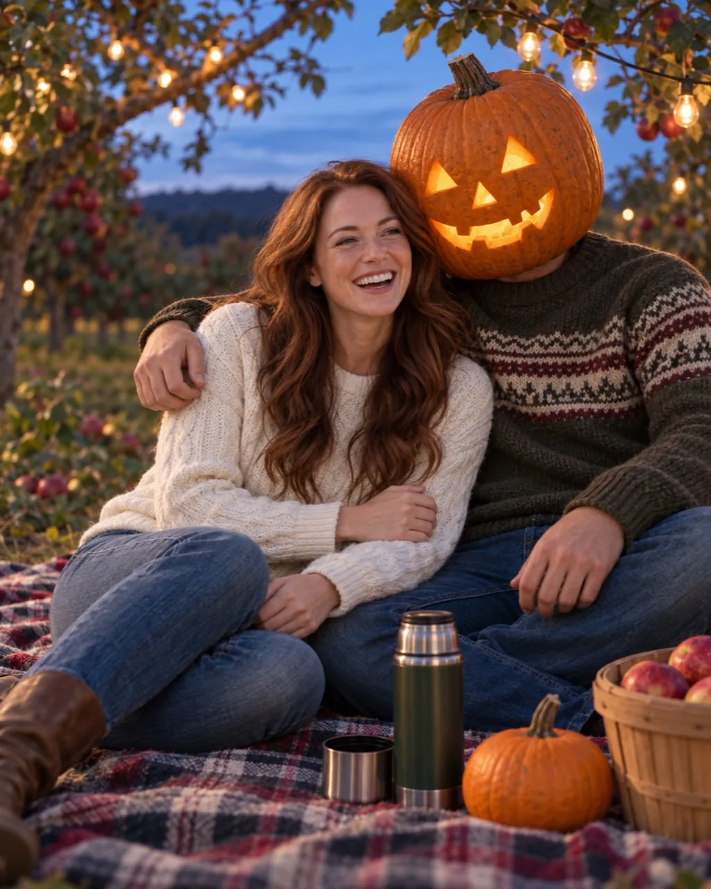 Pumpkin photoshoot sample: Pumpkin head date